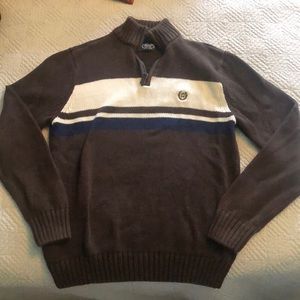 Chaps cotton half zip sweater